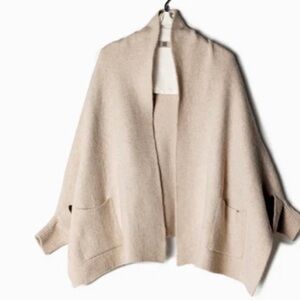 Anthropologie look by M chic open front cape sweater. Camel 1 size fits all